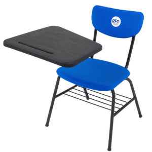 Silla modelo Abanico con paleta sesgada y parrilla porta útiles