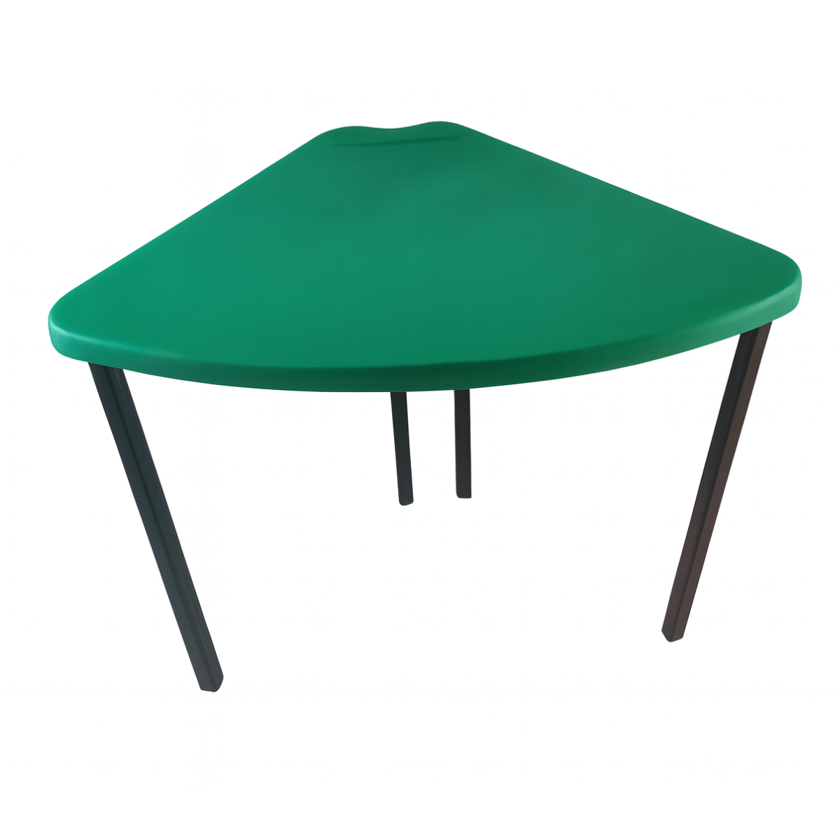 Mesa con cubierta trapezoidal abanico de 80x56x20 cm.